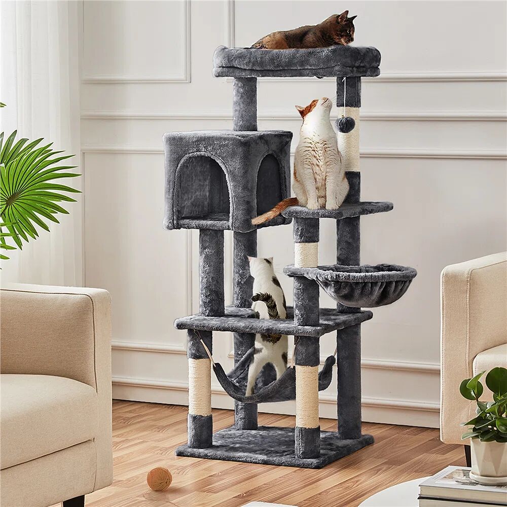 Photos - Bed & Furniture Archie & Oscar 135cm Ernst Cat Tree brown/gray 131.5 H x 54.5 W x 37.5 D c