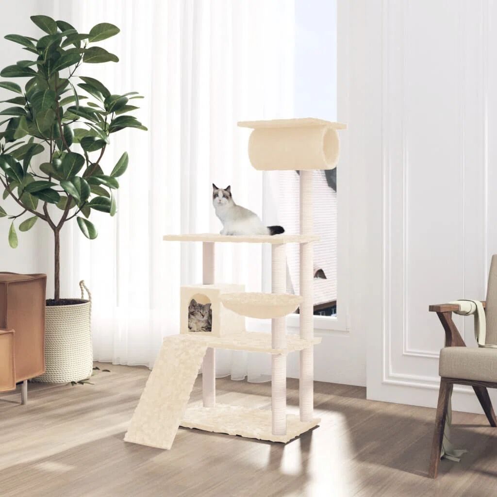 Photos - Bed & Furniture Archie & Oscar 131cm Oliver Cat Tree white 131.0 H x 70.0 W x 76.5 D cm