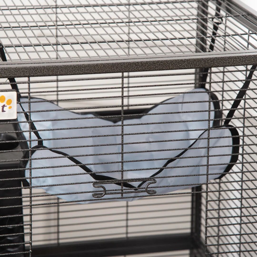 PawHut Weather Resistant Chinchilla Cage with Ramp gray 113.5 H x 52.0 W x 52.0 D cm