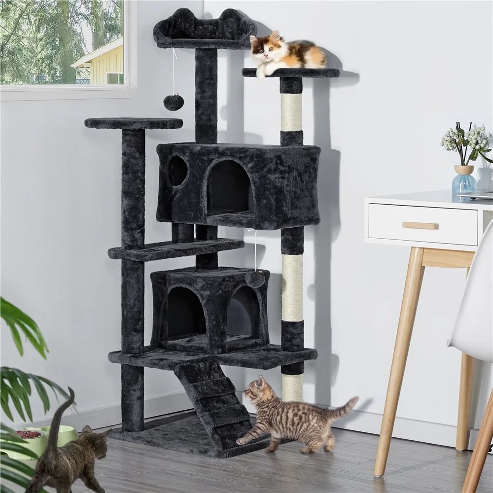 Photos - Bed & Furniture Archie & Oscar 139cm Tristin Cat Tree gray/black 137.0 H x 49.0 W x 49.0 D