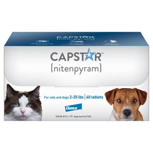 Capstar Flea Tablets for Dogs and Cats 2-25 lbs., Count of 60