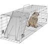 VEVOR Live Animal Cage Trap, 24" x 8" x 8" Humane Cat Trap Galvanized Iron, Folding Animal Trap with Handle for Rabbits, Stray Cats, Squirrels, Raccoons, Groundhogs and Opossums