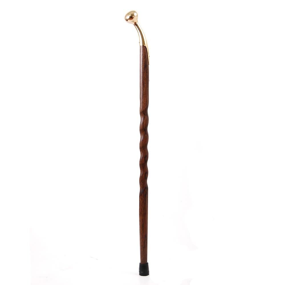 Brazos Walking Sticks Men's 37" Twisted Oak Hame Top Cane Brown