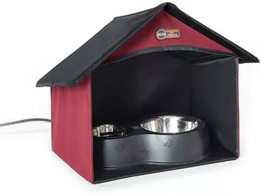 K And H Pet Products K&H Outdoor Kitty Dining Room, Red