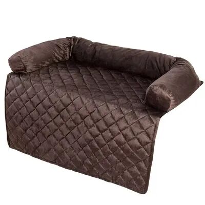 PetMaker Pet Pal Furniture Protector Pet Cover with Bolster, Brown