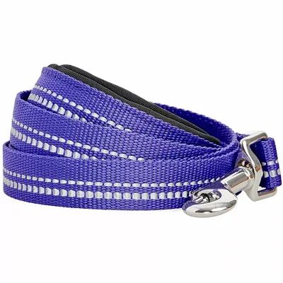 Blueberry Pet 3M Reflective Pastel Color Dog Leash, Purple, Medium