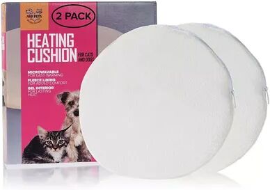 Arf Pets Pet Heating Pad, Warming Heat Mat, Warming Pad Includes Cushion, 2 Pack, White