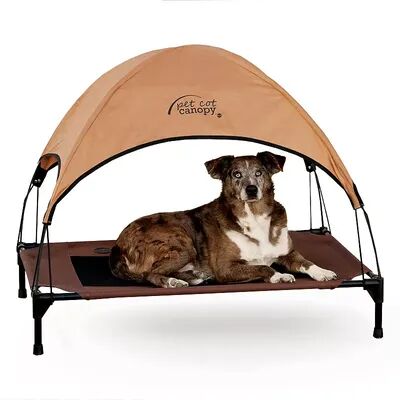 K&H Pet K&H Large Tan Pet Cot Canopy, Beig/Green