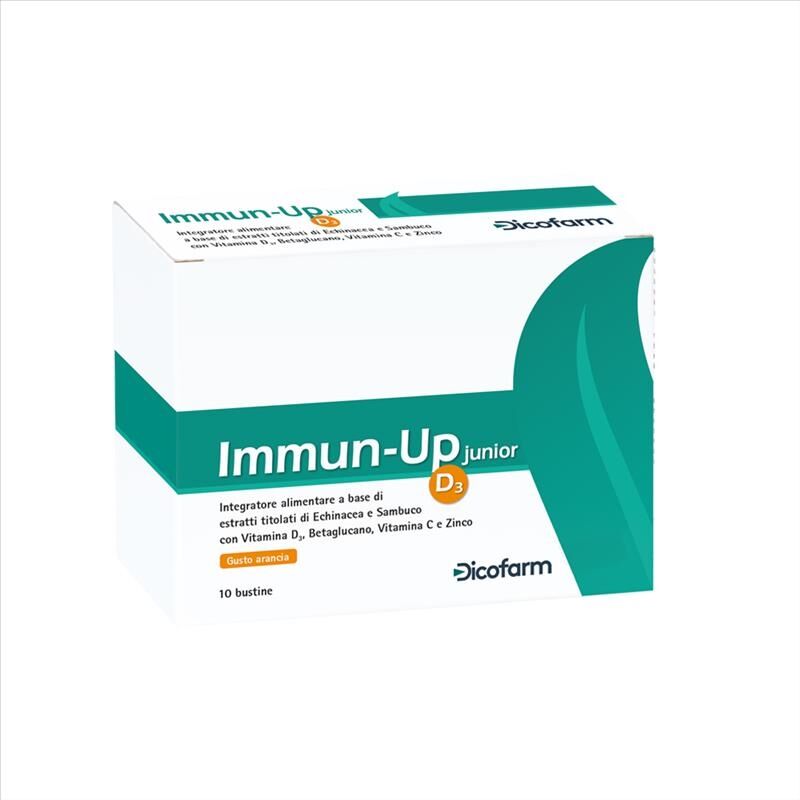 Dicofarm Immun Up D3 Junior Integratore Alimentare, 10 Bustine Da 3g