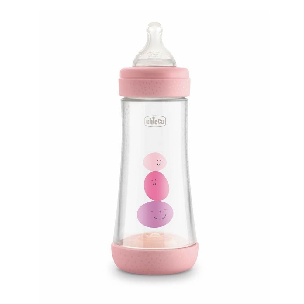 Chicco Perfect 5 - Biberon Girl In Silicone 2 Mesi 2 Fori, 240ml