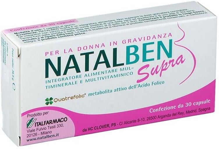 Italfarmaco Natalben Supra Integratore Alimentare 30 Capsule