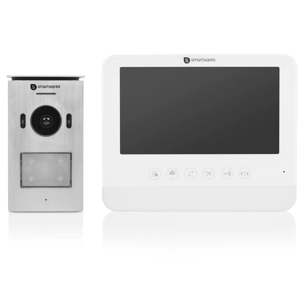 Smartwares Système d'interphone vidéo 1 appartement 18,5x15,2x1,5 cm