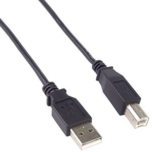 PremiumCord USB 2.0 High Speed Kabel M/M 0,5m, A Stecker auf B Stecker, USB Verbindungskabel für Scanner usw, Doppelt geschirmt, AWG28, Farbe schwarz, Länge 0,5m
