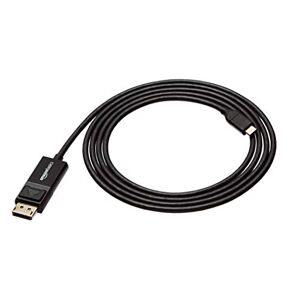 Amazon Basics DisplayPort auf USB-C Kabel, bidirektional, 1.8 m, Schwarz