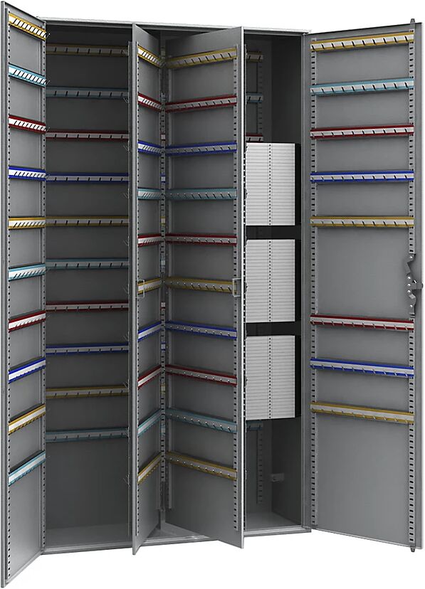 QUIPO Schlüsselschrank, 2-türig HxBxT 1300 x 730 x 250 mm 780 Haken