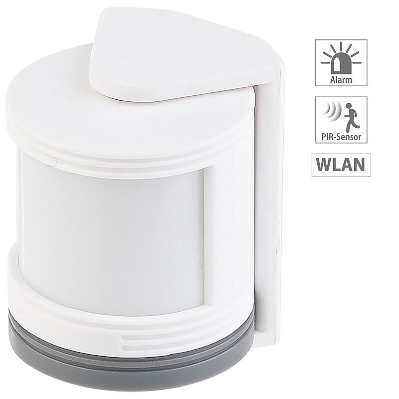 VisorTech Mini-PIR-Bewegungsmelder für WLAN-Alarmanlage XMD-3000.avs, 6 m Reich.