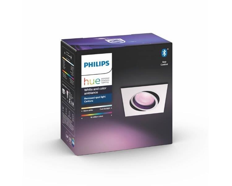 Philips Hue 50551/31/P7 Centura zápustné svítidlo white 1x5.7W 240V square 2000-6500+RGB BlueTooth