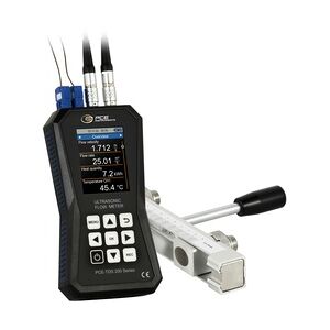 PCE Instruments Ultraschall-Durchflussmessgerät PCE-TDS 200+ SR mit Sensoren auf SchieärmemengenmessungDatenlogger
