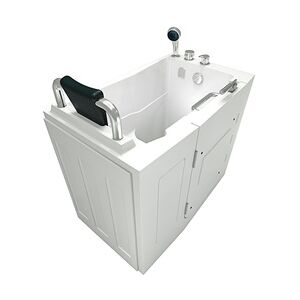 AcquaVapore Sitzbadewanne Senioren Sitzwanne mit Tür S08-C 110x68cm