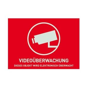 Abus Security-Center Warnaufkleber Video -D- 148x105mm Videoberwachung ohne Logo 148 x 105 mm Art.-Nr. AU1320