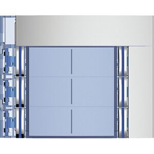 6-Tasten-Frontplatte auf Doppelsäule Ganzmetallausführung 352161 - Bticino