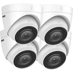 ANNKE C500 4 piezas 3K/5MP PoE Cámara de vigilancia con audio, cámara ip exir 2.0 Soporte de visión nocturna 256GB 120dB wdr y 3D dnr IP67 externo para