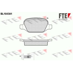 FTE - Bremsbelagsatz Scheibenbremse hinten für alfa romeo 156 Sportwagon