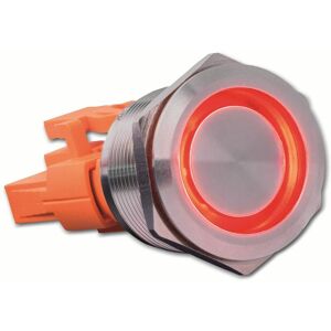 Schalter, Button22C-L-RD, rastend, 15A, led rot Ring, IP67 - Joy-it