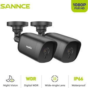 SANNCE 1080P CCTV Camera Outdoor Night Vision Waterproof Video Surveillance Security Protection System 2Camera