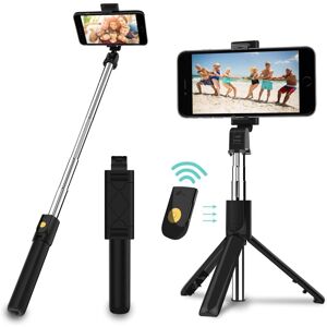 Lycxames - Selfie-Stick-Stativ, 3-in-1-Mini-Selfie-Stick mit Bluetooth-Fernauslösung, ausziehbarer Selfie-Stick für Mobiltelefone und tragbarer