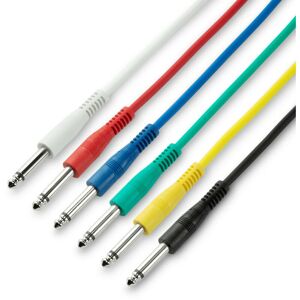 Adam Hall Satz von 6 Kabeln Jack 6,3mm Mono 1,20m Adam K3ipp0120set