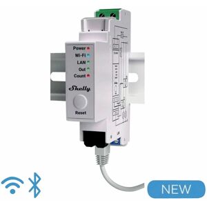 Shelly Pro EM 50A Wi-Fi & Bluetooth-Energiezähler mit Schützsteuerung mit Leistungsmessung Hausautomation Kompatibel mit Alexa & Google Home iOS