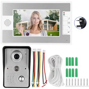 7 Zoll Wired Video Doorbell Intercom tft Screen Night Vision Remote Access System 100-240VUK - Sjlerst