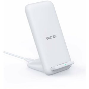 Ugreen 15W Wireless Charger Stand Qi Schnell-Ladegerät Kabellos für Smartphones, weiß