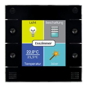 digitalSTROM EFFEKT u-lux Switch dS schwarz Raumbediengerät 55 x 55 Unterputz