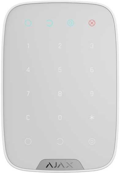 Ajax Systems AJAX Funk Bedienteil KeyPad mit Sensortastatur Smarthome & APP-Funktion für AJAX Hub Weiss