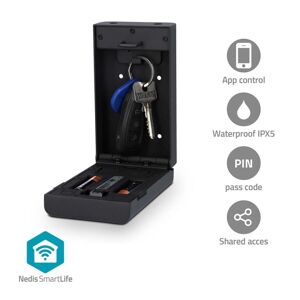 Nedis SmartLife nøgleboks   Nøgleskab   Bluetooth®   Udendørs   Nøgle lås   IPX5   Sort