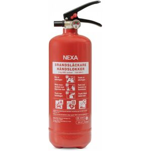 Nexa brandsläckare, 2 Kg ABC-pulver med väggfäste (13402)