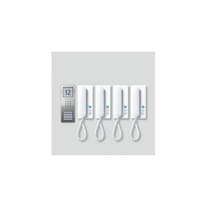 Siedle Nordic Siedle SET CA 812-4 E/W, Ledningsført, Rustfrit stål, Hvid, Væg