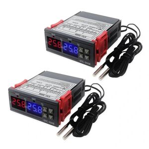 2x Stc-3008 Dual Digital Inkubator Termostat Display Temperatur Controller 12v