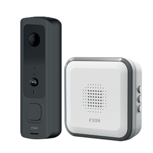 Foss Europe Foss Fesh Smart Dørklokke Med Video, Wifi, Sort/hvid