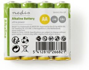 Alkaline Batteri AA   1.50 V   4 stk.   Minipakke