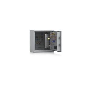 kaiserkraft Caja de caudales para llaves, nivel de seguridad A y euronorma S1, gris luminoso, H x A x P 350 x 350 x 200 mm, para un máx. de 50 ganchos
