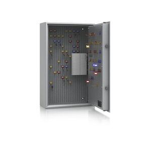 kaiserkraft Caja de caudales para llaves, nivel de seguridad A y euronorma S1, gris luminoso, H x A x P 800 x 500 x 200 mm, para un máx. de 200 ganchos