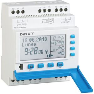 Dinuy Interruptor Horario Digital Modular Anual 2 Canales  Ih Jah Mi2