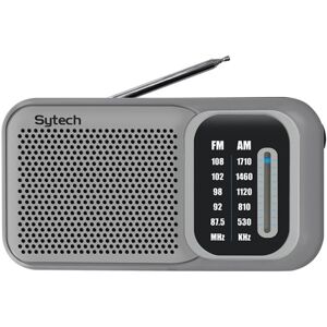 Sytech Radio Portatil  Am/fm Sy-1653gr Gris