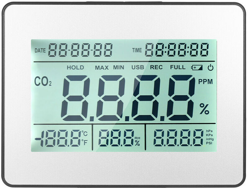 HAPPYSHOP Detector de di¨®xido de carbono, mide la temperatura / humedad /