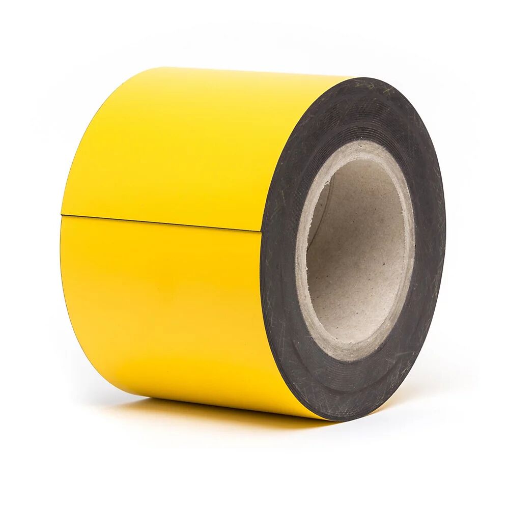 kaiserkraft Rótulos magnéticos para almacén, mercancía en rollo, amarillo, altura 100 mm, longitud de rollo 10 m