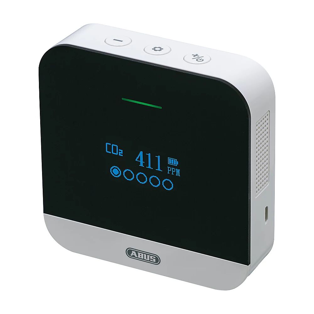 ABUS Alarma de dióxido de carbono AirSecure, con pantalla OLED, H x A x P 97 x 96 x 26 mm