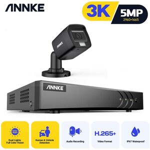 5MP kit de vidéosurveillance 8CH 5 en 1 H.265 + enregistreur DVR,3K caméra étanche sécurité caméra système - Annke - Publicité